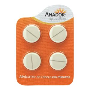 Analgésico Anador 500mg 04 Comprimidos