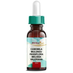 Tintura Camomila + Mulungu + Passiflora +Melissa + Valeriana 50 ml