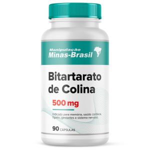 Bitartarato de Colina 500Mg - 90 Cápsulas