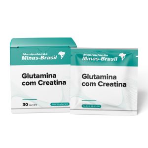 Glutamina com Creatina Sabor Abacaxi 30 Sachês