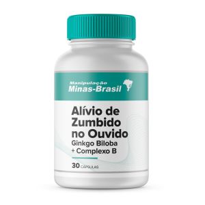 Alívio de Zumbido no Ouvido Ginkgo Biloba + Complexo B 30 Cápsulas