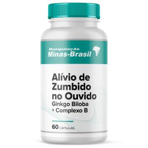 Alívio de Zumbido no Ouvido Ginkgo Biloba + Complexo B 60 Cápsulas