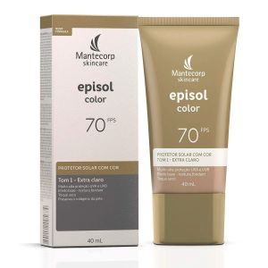 Protetor Solar com Cor Episol Color FPS 70 Extra Claro 40ml Mantecorp Skincare