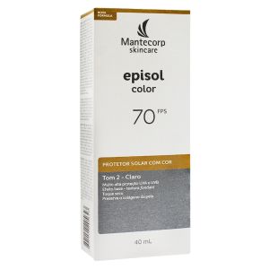 Protetor Solar com Cor Episol Color FPS 70 Claro 40ml Mantecorp Skincare