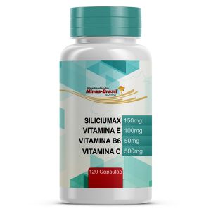 Siliciumax   Vitamina e   Vitamina B6   Vitamina C 120 Cápsulas