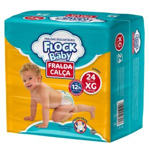 Fralda-Calça Tamanho XG Com 24 Unidades Flock Baby
