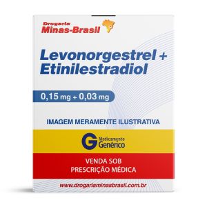 Levonorgestrel 0,15 Etinilestradiol 0,03mg com 21 Comprimidos Revestidos Genérico Biolab