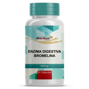 Enzima Digestiva Bromelina 500Mg Com 60 Cápsulas