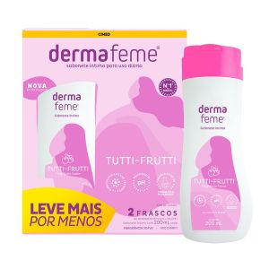 Kit Sabonete Líquido Íntimo Fragrância Suave com 2 Unidades 200ml Dermafeme Teen