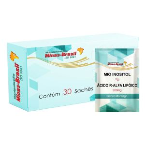 Mio Inositol 2G   Ácido R-Alfa Lipóico 300Mg Sabor Morango 30 Sachês