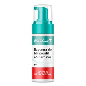 Espuma de Minoxidil e Vitaminas 50ml