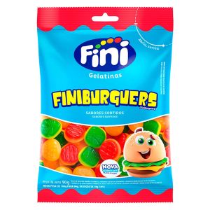 Balas Gelatinosas Finiburguers Sabores Sortidos 90g Fini