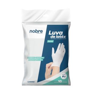 Luvas de Latéx com Pó Tamanho P/7 com 10 Unidades Nobre