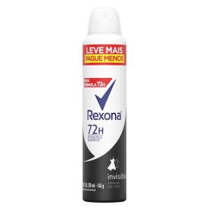 Desodorante Antitranspirante Aerosol Invisible 250ml Rexona