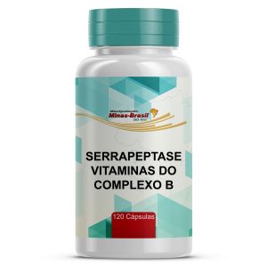 Enzima Anti-Inflamatório Serrapeptase   Vitaminas Do Complexo B 120 Cápsulas