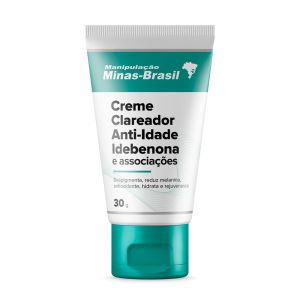 Creme Clareador Anti-Idade Idebenona   Niacinamida   Alfa Arbutin 30 Gramas