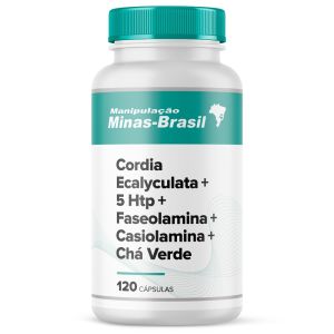 Cordia Ecalyculata + 5 Htp + Faseolamina + Casiolamina + Chá Verde 120 Cápsulas