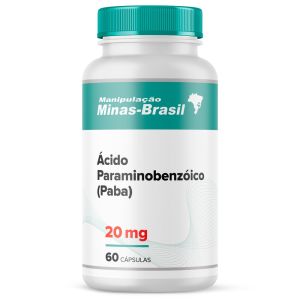 Ácido Paraminobenzóico (PABA) 20Mg 60 Cápsulas