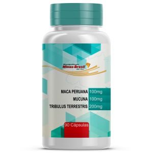 Maca Peruana 100Mg   Mucuna 100Mg   Tribulus Terrestris 200Mg 90 Cápsulas