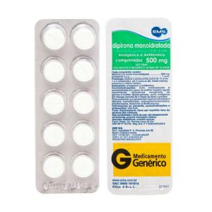 Dipirona 500mg Com 10 Comprimidos Genérico Ems