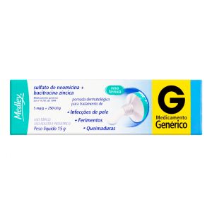 Sulfato de Neomicina+bacitracina 15g Genérico Medley