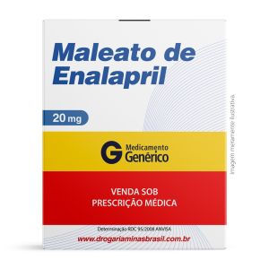 Maleato de Enalapril 20mg Com 30 Comprimidos