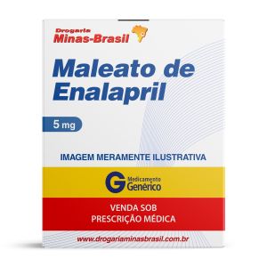Maleato de Enalapril 5mg Com 30 Comprimidos Genérico Ems