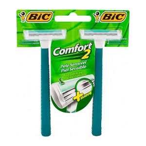 Aparelho Barbear Bic Comfort Twin Pele Sensitive Com 2 Unidades