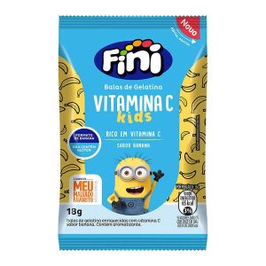 Bala de Gelatina Fini Vitamina C Kids Sabor Banana 18g