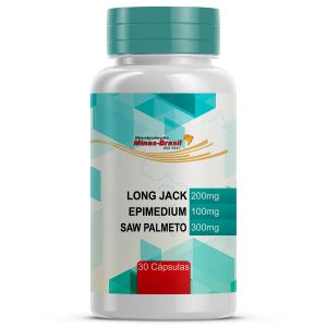 Long Jack 200Mg Com Epimedium 100Mg e Saw Palmeto 300Mg 30 Cápsulas
