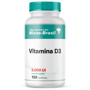 Vitamina D3 2000Ui - 120 Cápsulas