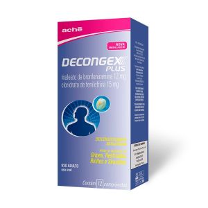Decongex Plus 12Mg + 15Mg Com 12 Comprimidos
