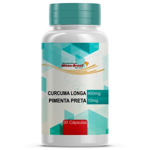 Curcuma Longa 450Mg Com Pimenta Preta 10Mg - 90 Cápsulas