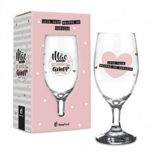 Taça Mãe Como é Grande o Meu Amor por Você 330ml Brasfoot