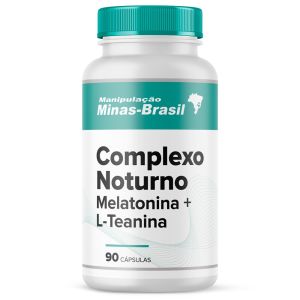 Complexo Noturno Melatonina + L-Teanina 90 Cápsulas