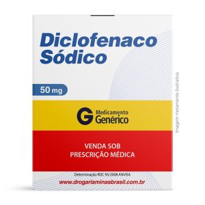Diclofenaco Sódico 50mg Com 20 Comprimidos Genérico Geolab