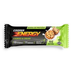 Barra de proteínas Cooper Energy Cookies e Cream 45g