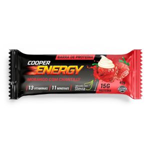 Barra de proteínas Cooper Energy Morango Com Chantilly 45g