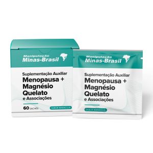 Suplementação Auxiliar para Menopausa + Magnésio Quelato + Associações 60 Sachês Sabor Maracujá