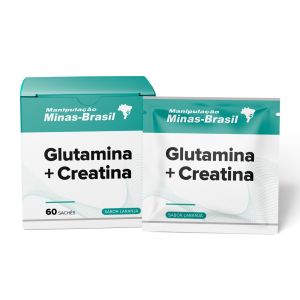 Glutamina + Creatina Sabor Laranja 60 Sachês