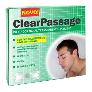 Dilatador Nasal Clearpassage Transparente Pequeno Com 9 Unidades