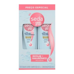 Kit Seda By Niina Secrets Água Micelar e Hialurônico Shampoo e Condicionador 325ml