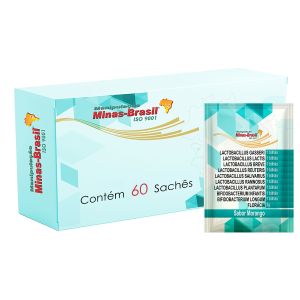 Probiótico Detox Com Lactobacillus Gasseri e Associações Sabor Morango 60 Sachês
