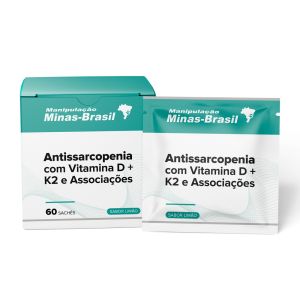Antissarcopenia Com Vitamina D+ K2 e Associações Sabor Limão 60 Sachês