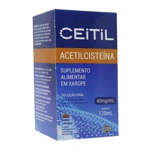 Ceitil Acetilcisteína 40mg/ml Xarope Sabor Laranja Com 120ml