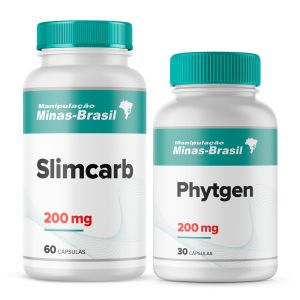kit Slimcarb 200Mg 60 Cápsulas + Phytgen 200Mg 30 Cápsulas