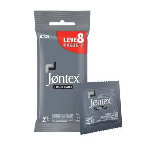 Preservativo Jontex Lubrificado com Leve 8 Pague 7 Unidades