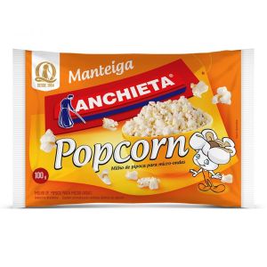 Pipoca de Micro-Ondas Sabor Manteiga Anchieta 100g