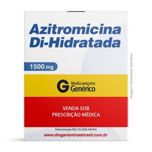 Azitromicina Di-Hidratada 1500mg Pó Suspensão Oral Com 37,5ml 1 Seringa Genérico Eurofarma