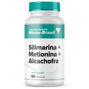 Silimarina 200mg + Metionina 100mg + Alcachofra 200mg 60 Cápsulas